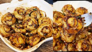 korean chilli garlic potatoes | korean chewy potatoes | potato noodles
