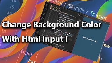 Change background color with Html input