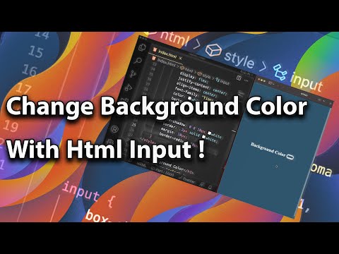 Change background color with Html input