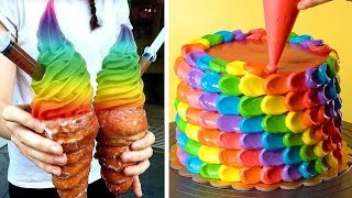 How To Make Rainbow Cake Decorating Ideas | So Yummy Cake Decorating Recipes