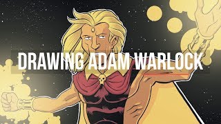 Drawing Adam Warlock in Procreate App screenshot 2