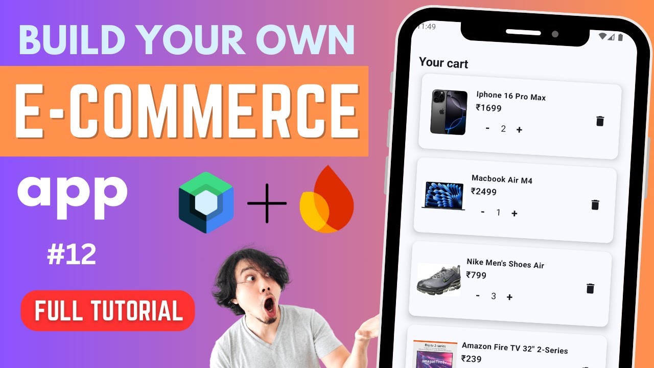 12 Cart Page Design| Ecom app | Jetpack Compose 🔥 | Android Studio Tutorial | 2025