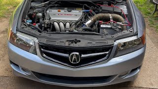 Cheap best cold air intake install on a Acura TSX.