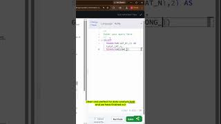 Day 32 of solving HackerRank SQL problems in under 1 minute! 🚀 #datascience #learnsql
