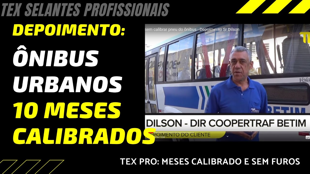 Vídeo: 10 meses sem calibrar pneu do ônibus - Blindagem de pneus com selante de pneu TEX