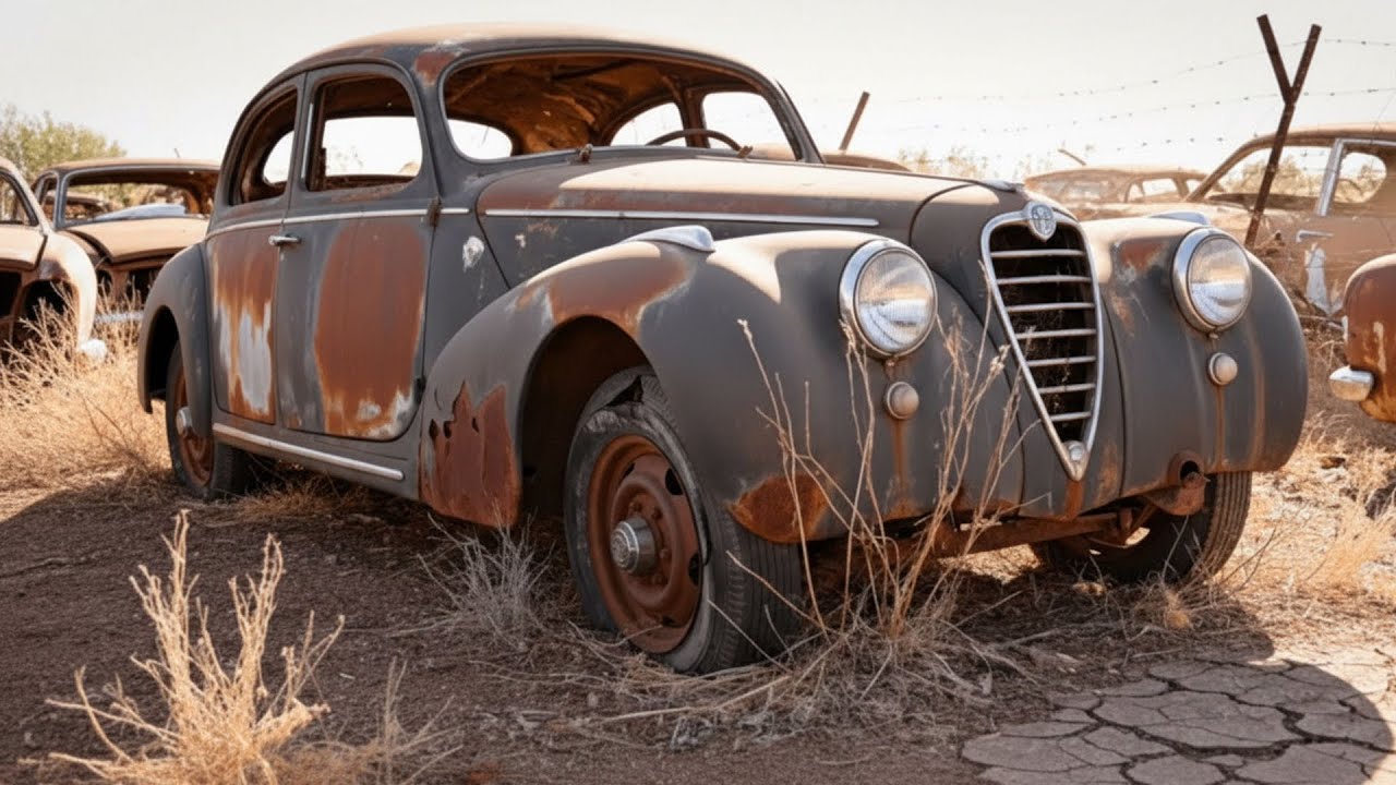Unbelievable Restoration 1942 Gunmetal Grey Alfa Romeo 6C 2500 Coloniale | Abandoned to Like New