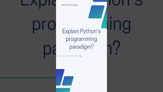 Python's programming paradigm | Python interview questions | #pythontutorial #interview