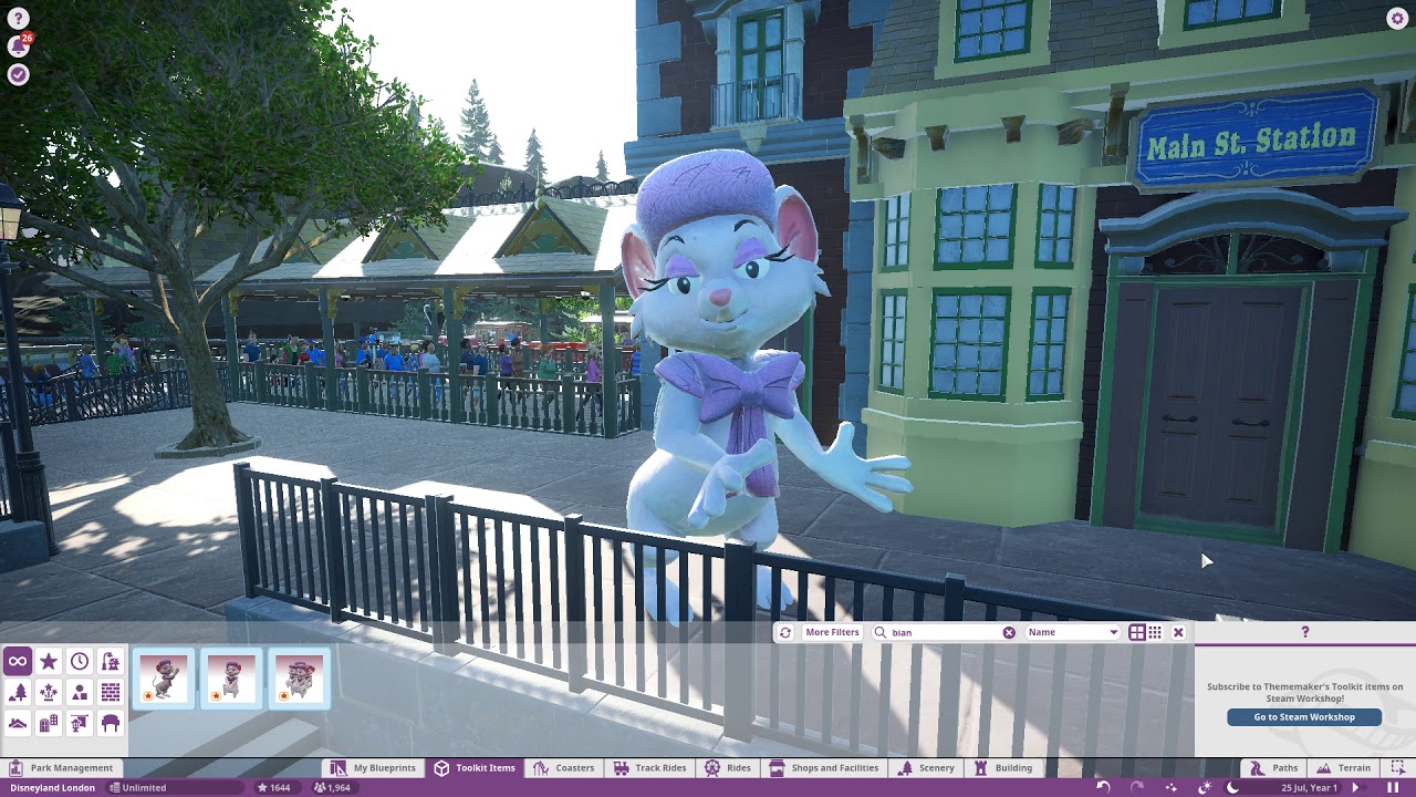 Planet Coaster fan made Miss Bianca