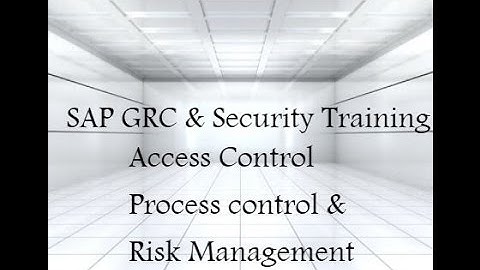 SAP GRC Access, process control, Risk Management Training |SAP GRC ONLINE Video