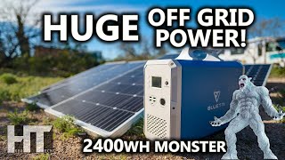 MASSIVE Off Grid PORTABLE POWER Station! 2400Wh MAXOAK Bluetti EB240 Lithium Solar Generator Review