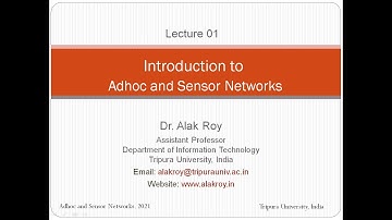 Introduction to Adhoc & Sensor Network
