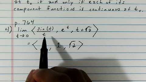 12.2 Limits and Continuity of Vector Functions
