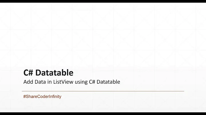 Add Data in Listview using C# Datatable | ASP.Net | C#