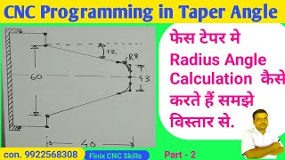 Datos Taper Angel Radius Calculation in CNC Programming | how to find taper radius angle calculator #cnc Noticias