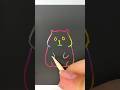 How to Draw Cute KAWAII CAPYBARA on Scratch Paper! 🐹✨ #capybara #scratchpaper #magicart #easycrafts