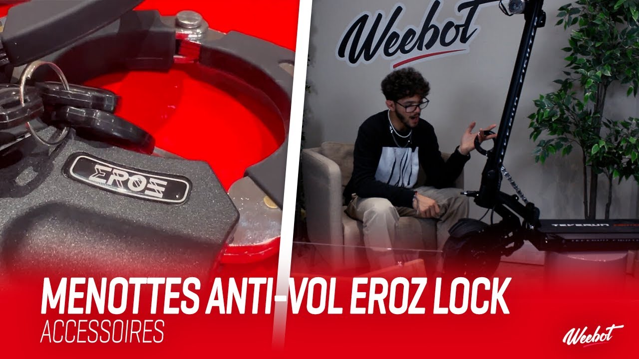 EROZ LOCK : MENOTTES ANTI-VOL POUR TROTTINETTE ELECTRIQUE ET VELO ! 