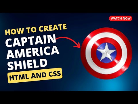 How to Create a Captain America Shield Using CSS Only || Web Coder