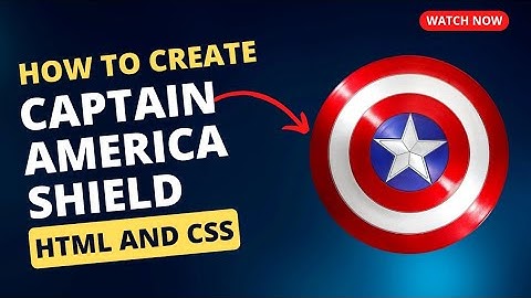 How to Create a Captain America Shield Using CSS Only || Web Coder