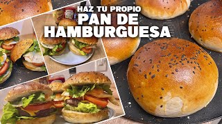 el PAN DE HAMBURGUESA CASERO más FÁCIL!!!🍔
