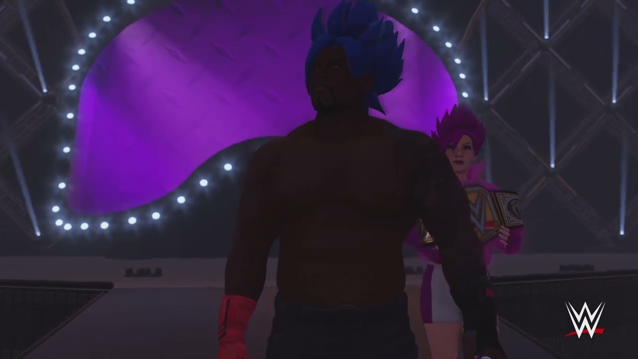 WWE2K23 Wolfian Reigns (me) vs soulvester (from bugs burgers) (looney kombat rematch)