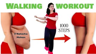 Walk 1000 Steps in 10 Minutes | Daily Workout At Home ( Easy On Knees )