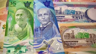 ✅ AMAZING MONEY WORLD: BARBADOS Banknotes! 🇧🇧☀️🌎