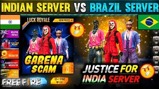 JUSTICE FOR INDIAN SERVER FREEFIRE || INDIAN ?? SERVER VS BRAZIL ?? SERVER FREEFIRE || NOTOPUP
