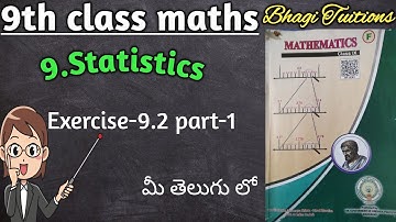9th class maths in telugu||Chapter-9 statistics||Exercise-9.2 part-1