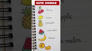 Cute doodle ideas | Drawing lessons for kids | Easy fruit drawing for beginners #drawing #art