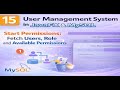 Part 15 | User Management System in JavaFX &amp; MySQL | Fetch, Users, Roles Available Permissions