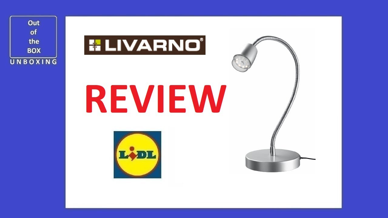 Livarno LUX LED Desk Lamp Model-No.: HG05627B REVIEW TEST (Lidl 11V 9LED  2.5W) 