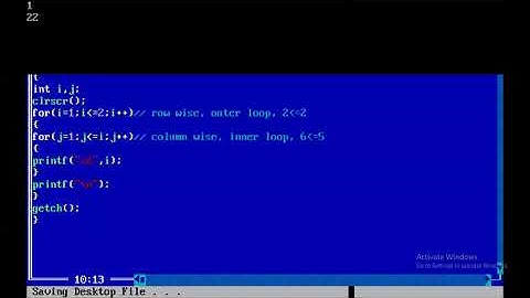 Nested Loops in C in Hindi
