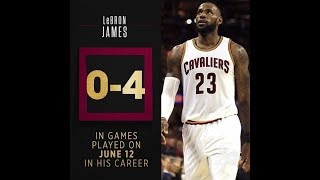 NBA Finals Game 5 2017 | LeBron James 0-4 on June 12
