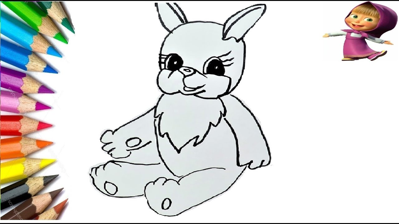 Как нарисовать зайчика видео