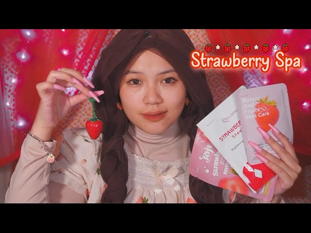 [ ASMR ] Strawberry Spa 🍓 ( pampering you, sleepy facial, layered sounds ) Five Star Spa