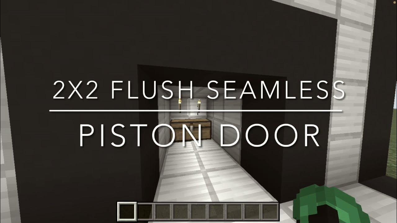 How To Make A Flush Piston Door 2x2 Flush Seamless Piston Door Tutorial | Minecraft Bedrock Redstone