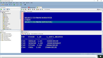 SET OPERATIONS IN SQL