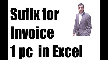 Excel Suffix & Prefix for invoice | Excel me prefix | Rajiv Mishra