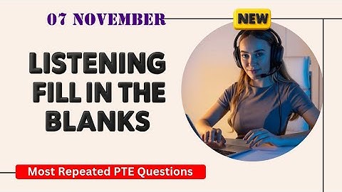PTE Listening Fill in The Blanks | Timer and Answers | Real Exam Questions November 2025