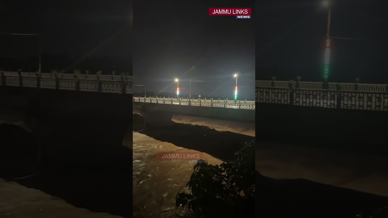 Water level of Tawi River rises due to heavy rains in Jammu