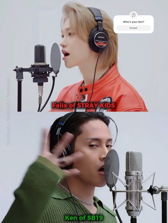Felix of Stray Kids and Ken of SB19 (both are great artist with deep voice 🔥) #sb19 #straykids