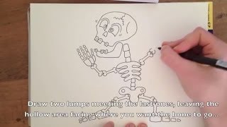 How to Draw a Skeleton - Easy Step by Step Tutorial(How to draw a skeleton; an easy step by step tutorial with easy to follow captions. This can also be used as a how to draw a skull tutorial by only following half of ..., 2013-03-29T20:25:07.000Z)