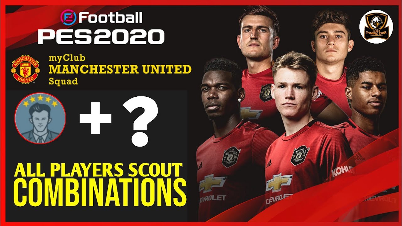 Manchester United Players Scout Combination pes 2020 . Cabro Gaming Zone
