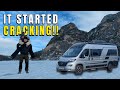 We Walked on a Frozen Lake in The Dolomites… | Vanlife Europe