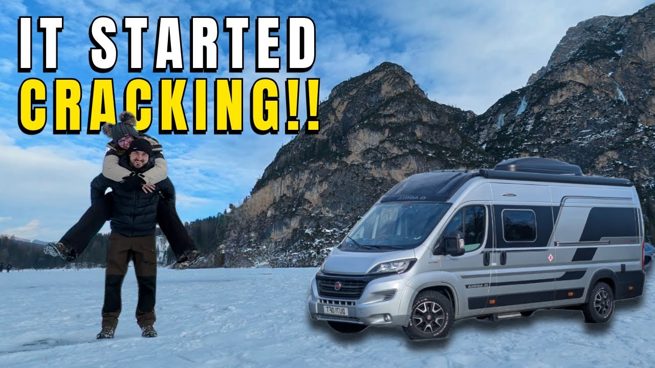 We Walked on a Frozen Lake in The Dolomites… | Vanlife Europe