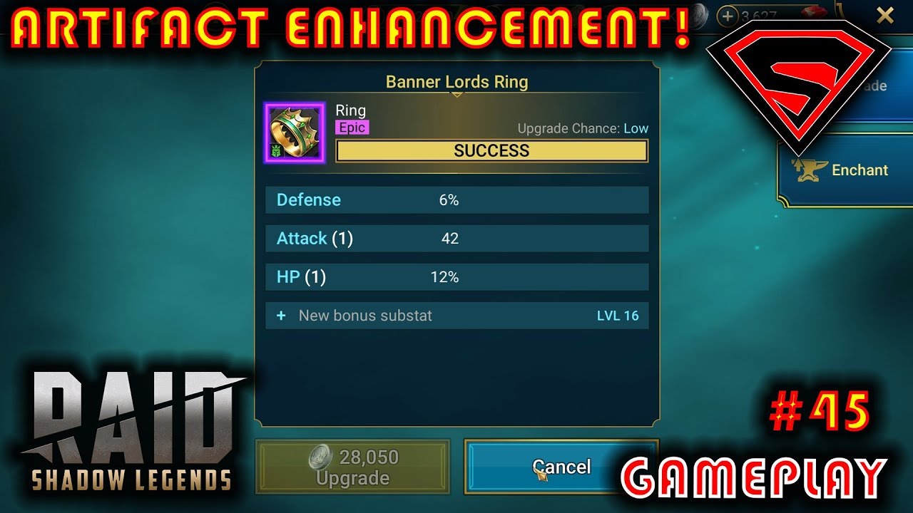 Raid Shadow Legends Playthrough Ep 45 Artifact Enhancement Event And Leveling Up Champions Youtube