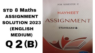 Std 8 Maths Assignment 2023( English medium)#maths #assignment #englishmedium