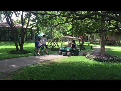 มาปั่นจักรยานเล่นซ้อน3คนที่ Wishing Tree Resort Khonkaen