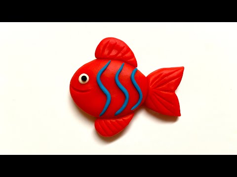 ❤️ Clay art - how to make cute fish /  model craft tutorial  DIY