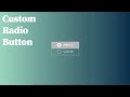 How to make a radio button by using html and css